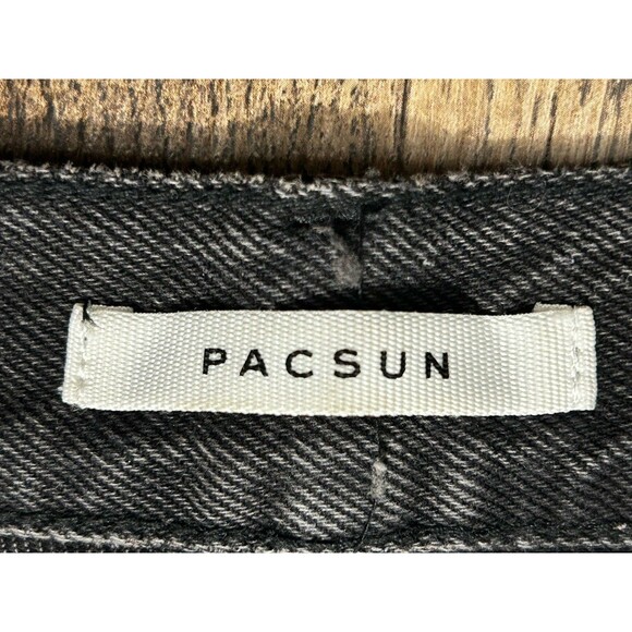 PacSun Women's Ultra High Rise Slim Jeans Size 30 Black‎ Distressed Button Fly - Picture 9 of 11